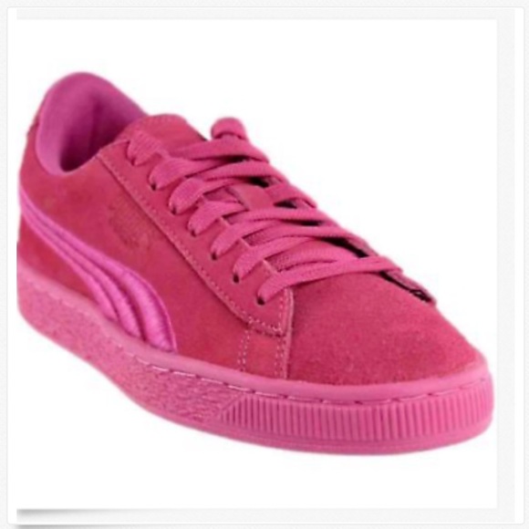 Puma Suede Classic Badge JR Big Kids Pink Size 6 - Picture 6 of 8